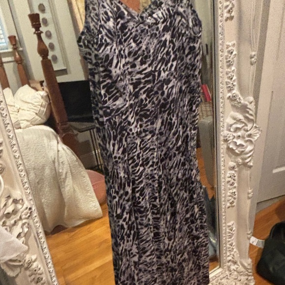 All Saints Black and White Maxi Dress - Picture 2 of 2
